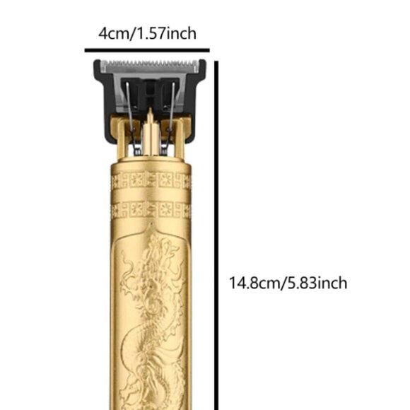 Dragon Hair Trimmer Clipper Professional Rechargeable USB Micro A Gold - Picture 2 of 2